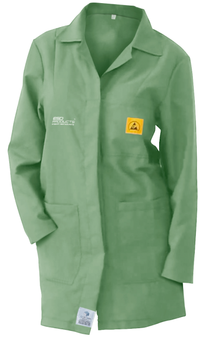 ESD Lab Coat 1/2 Length ESD Smock Light Green Female 3XL Antistatic Clothing ESD Garment